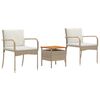 vidaXL Garten Set Beige Poly-Rattan