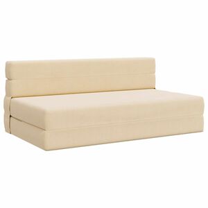vidaXL Klappsofa Bett Creme 152 x 86,5 x 60 cm Stoff