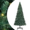 vidaXL K&uuml;nstlicher vorbeleuchteter Weihnachtsbaum mit Kugelset Gr&uuml;n