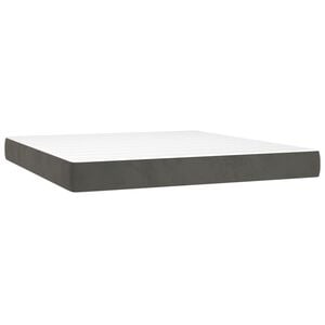 vidaXL Taschenfederkernmatratze Mittel Dunkelgrau 160x200x20 cm Samt