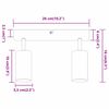 vidaXL Deckenstrahler mit Strahlern Wei&szlig; 26 x 5,5 x 16,5 cm Metall