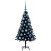 vidaXL Weihnachtsbaum mit 150 LEDs mit St&auml;nder Schwarz 120 cm PVC
