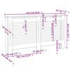 vidaXL Heizkörperverkleidung Schwarz 152x19x81,5 cm MDF