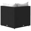 vidaXL Garten-Ecksofa mit Kissen Schwarz Poly Rattan