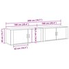 vidaXL Wand-TV-Schrank Set 2 pcs Artisan-Eiche 100 x 34,5 x 40 cm