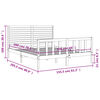 vidaXL Massivholzbett mit Kopfteil
