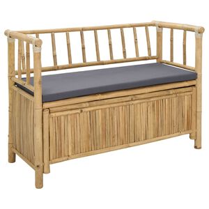 vidaXL Garten-Aufbewahrungsbank 110 x 47 x 80 cm Bambus Natur