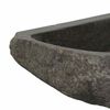 vidaXL Waschbecken Grau (30-37) x (30-37) x 12 cm Flussstein