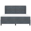 vidaXL Boxspringbett mit Matratze Dunkelgrau 200 x 180 cm Polyester