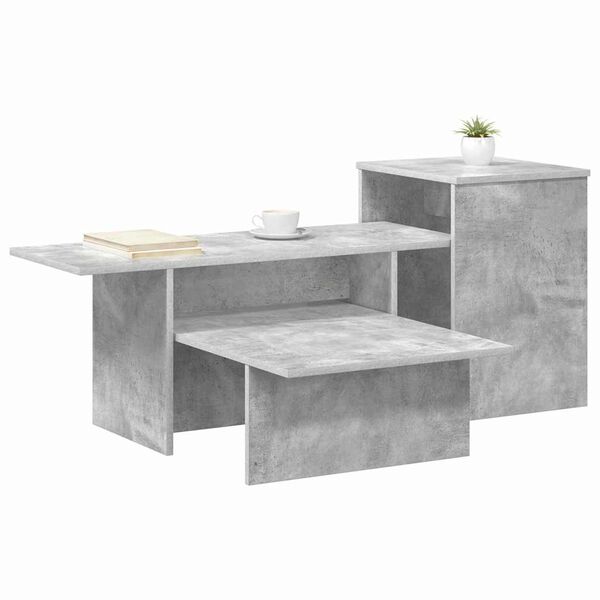 vidaXL Konsolentisch Beton Grau 91,5 x 35 x 38,5 cm Holzwerkstoff