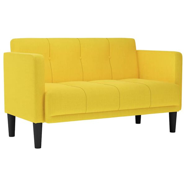 vidaXL Zweisitzer-Sofa Gelb 111 cm Stoff