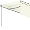 vidaXL Markise Manuell Einziehbar mit Rollo 3x2,5 m Creme