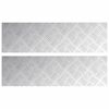 vidaXL Treppe Tritt Rechtwinklig 2 pcs Silber 70 x 20 cm Aluminium