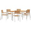 vidaXL Garten Essgruppe 7 pcs Braun Massivholz Akazie