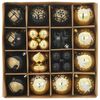 vidaXL Weihnachtskugel-Set 40 pcs Schwarz und Gold Kunststoff
