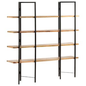 vidaXL B&uuml;cherregal mit 4 Regalb&ouml;den 160x35x160 cm Mango Massivholz