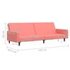 vidaXL Schlafsofa 2-Sitzer Rosa Samt