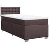vidaXL Boxspringbett mit Matratze Dunkelbraun 90x200 cm Stoff