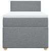 vidaXL Boxspringbett mit Matratze Hellgrau 90x190 cm Stoff