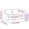 vidaXL 2-Sitzer-Sofa Weinrot 120 cm Stoff
