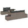 vidaXL Sofa Set 6 stk. Grau 100 x 55 x 73 cm Poly-Rattan