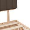 vidaXL Bettgestell mit gepolstertem Kopfteil Taupe 135 x 190 cm