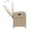 vidaXL 7-tlg. Garten-Essgruppe mit Kissen Beige Poly Rattan