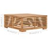 vidaXL 3-tlg. Garten-Lounge-Set mit Kissen Dunkelgrau Massivholz Teak
