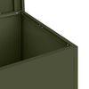 vidaXL Außenlagerbox mit Speicher Olive Grün 80 x 50,5 x 50 cm Stahl
