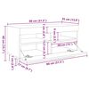 vidaXL TV-Schrank mit LED-Leuchten Artisan-Eiche 260x35x40 cm