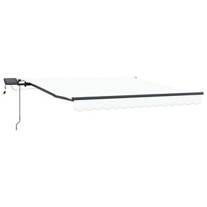 vidaXL Ausziehbare Markise Wei&szlig; 300 x 250 cm Stoff und Aluminium