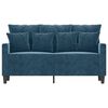 vidaXL 2-Sitzer-Sofa Blau 120 cm Samt