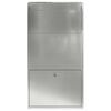 vidaXL Paketdrop-Box mit T&uuml;r Silber 44 x 22 x 82 cm Verzinkter Stahl