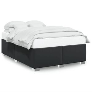 vidaXL Bettgestell ohne Matratze Schwarz 137x190 cm Kunstleder