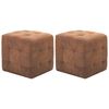 vidaXL Pouf 2 Stk. Braun 30x30x30 cm Wildleder-Optik