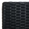 vidaXL Gartenstuhl mit Kissen Poly Rattan Schwarz
