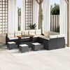 vidaXL Gartensofa-set mit Kissen 14 pcs Schwarz Poly-Rattan