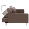 vidaXL Schlafsofa 2-Sitzer mit 2 Kissen Taupe Stoff
