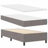vidaXL Boxspringbett mit Matratze mit Kopfteil Taupe 200 x 80 cm Stoff