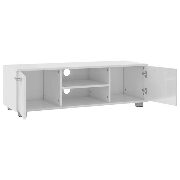 vidaXL TV-Schrank Hochglanz-Wei&szlig; 110x40x35 cm Holzwerkstoff