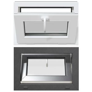 vidaXL Kellerfenster RISOR 60 x 40 cm PVC und Glas Anthrazit