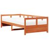 vidaXL Tagesbett mit Matratze Wachsbraun 90x200 cm Massivholz Kiefer