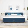 vidaXL Boxspringbett mit Matratze mit Kopfteil Blau 200 x 200 cm Stoff