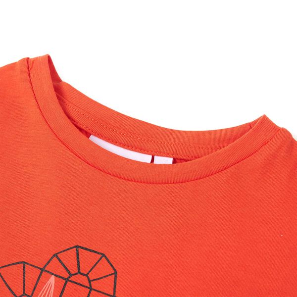 Kinder-T-Shirt Dunkelorange 116