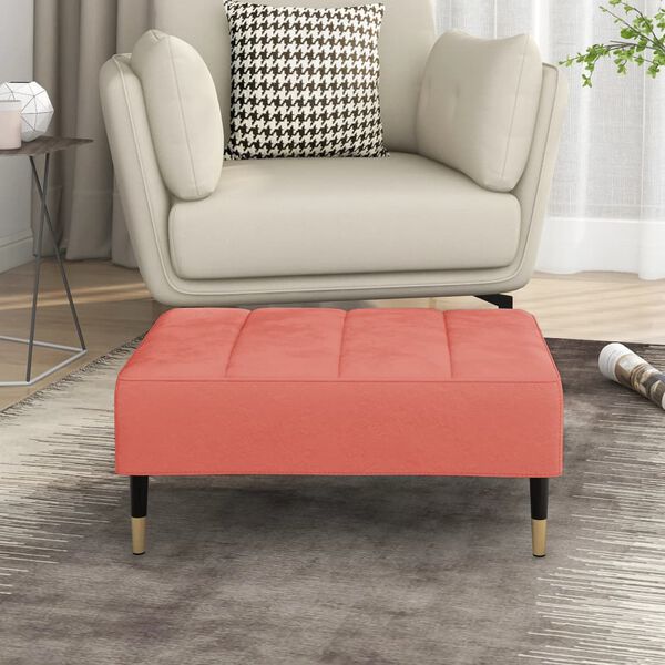 vidaXL Fu&szlig;hocker Rosa 78x56x32 cm Samt