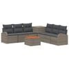 vidaXL Sofa Set 8 stk. Grau und Dunkelgrau Polyrattan und Stahl