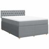 vidaXL Boxspringbett mit Matratze Hellgrau 140x190 cm Stoff