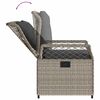 vidaXL Gartensessel 2 Stk. Verstellbar Hellgrau Poly Rattan
