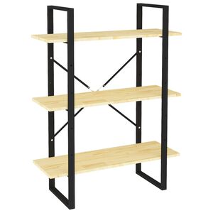 vidaXL B&uuml;cherregal 3 B&ouml;den 80x30x105 cm Massivholz Kiefer