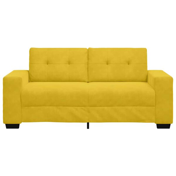 vidaXL Zweisitzer-Sofa Gelb 180x77x82 cm Samt